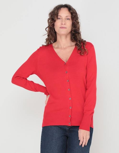 Suéter cuello v para mujer 1