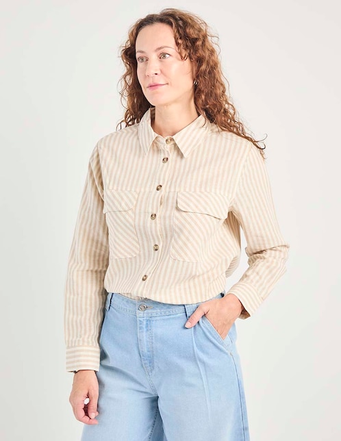 Blusa manga larga para mujer