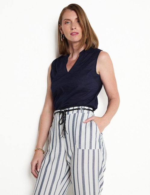 BLUSA WKMN25107-03 WE, EG, AZUL MARINO