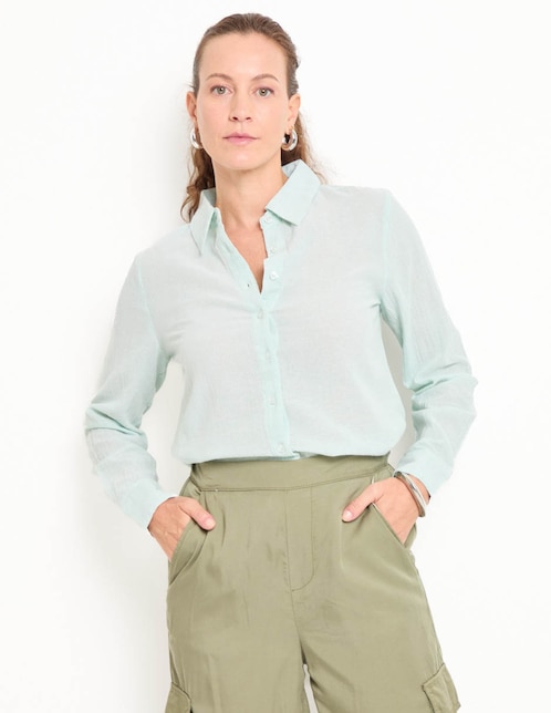 Blusa manga larga para mujer