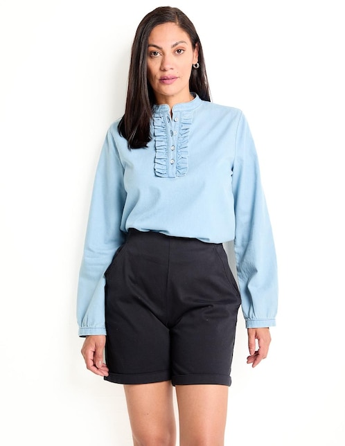 Blusa manga larga para mujer