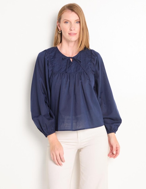 BLUSA WKM25130-09 WEE, CH, AZUL MARINO