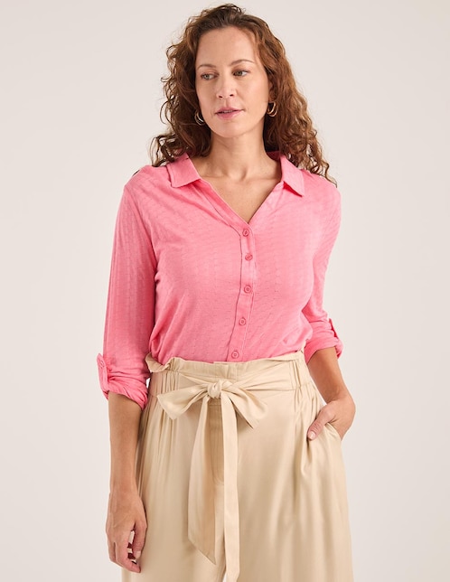 Blusa manga larga para mujer