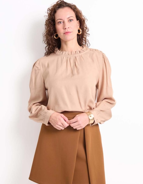 Blusa manga larga para mujer
