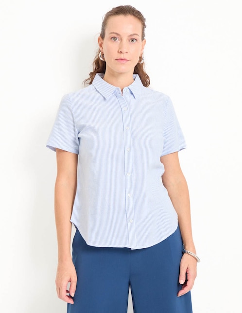 Blusa manga corta para mujer