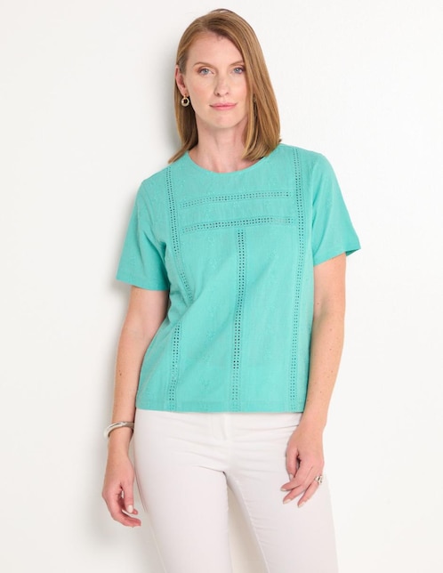 BLUSA WKM25720-08 WEEKEND LISO, M, GIN