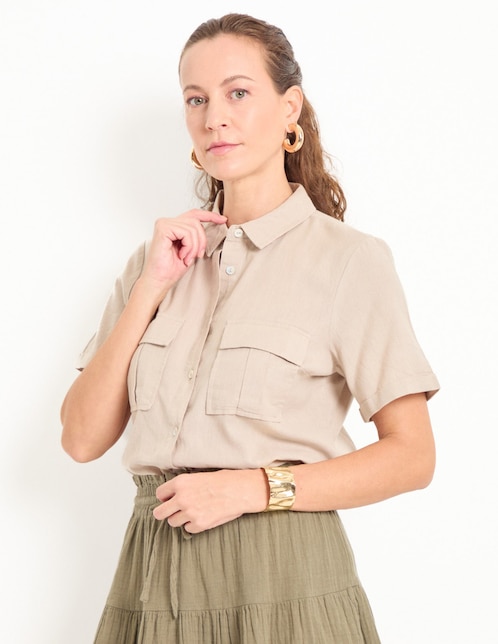 Blusa manga corta para mujer