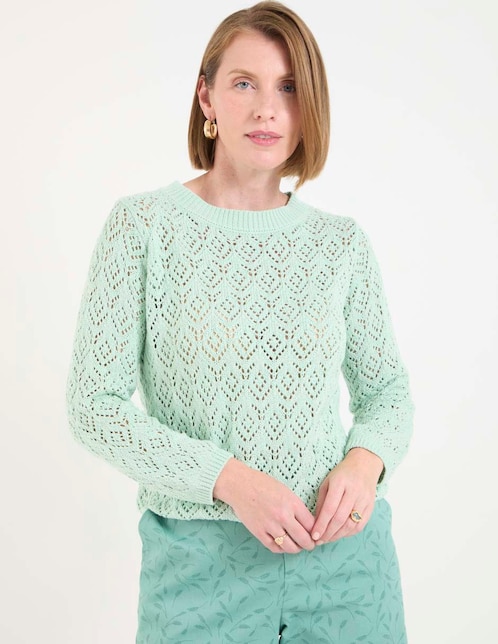 Suéter cuello redondo para mujer 1