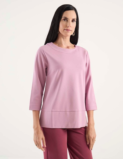 Playera manga 3/4 Weekend cuello redondo para mujer