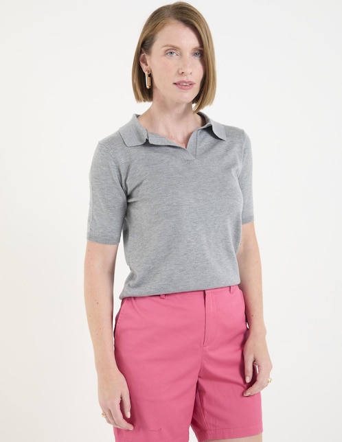 Playera tipo polo para mujer 1