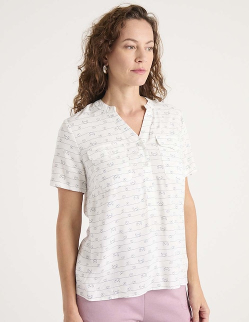 Blusa manga corta para mujer 1