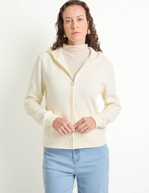 Sudadera con capucha y bolsas para mujer 1