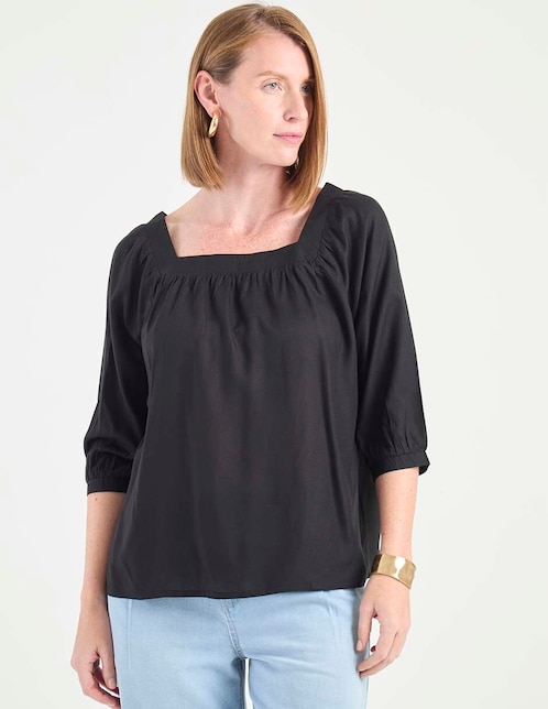 BLUSA WKM25907-09 WEEKEND, EG, NEGRO