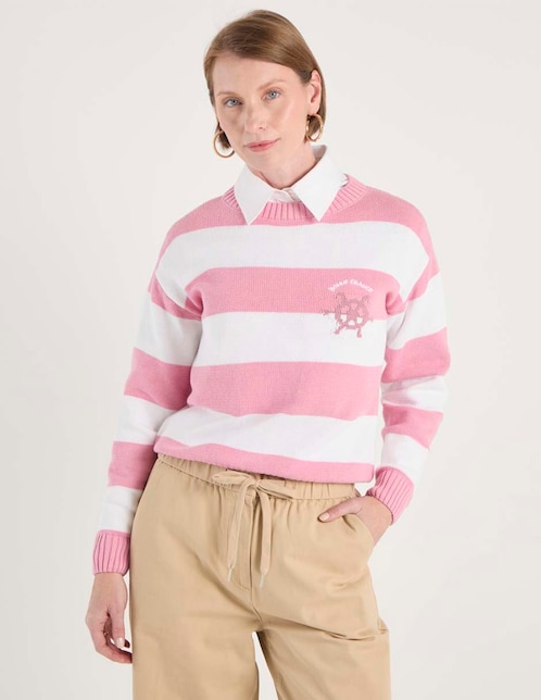 Suéter cuello redondo para mujer 1