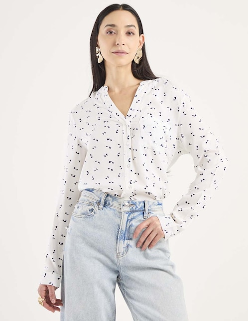 Blusa manga larga para mujer 1