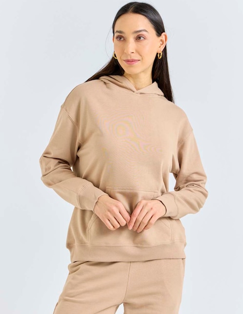 Sudadera con capucha y bolsa para mujer 1