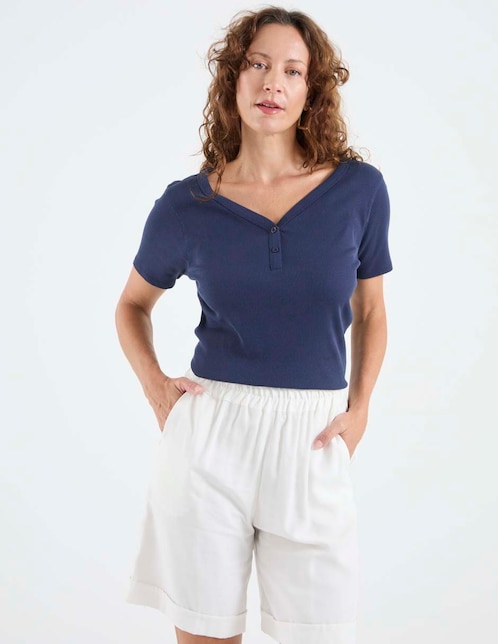 PLAYERA WKM26031-01H, CH, AZUL MARINO