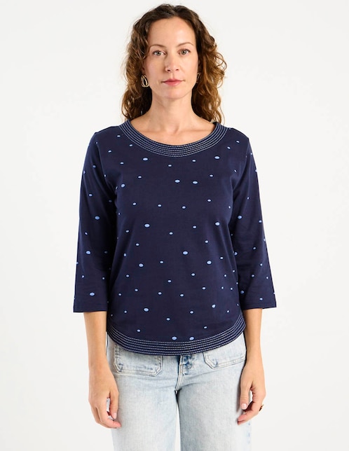 PLAYERA WKM26041-02 W, EG, AZUL MARINO