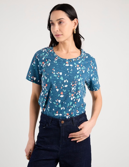 PLAYERA WKM26042-02, CH, AZUL PROFUNDO
