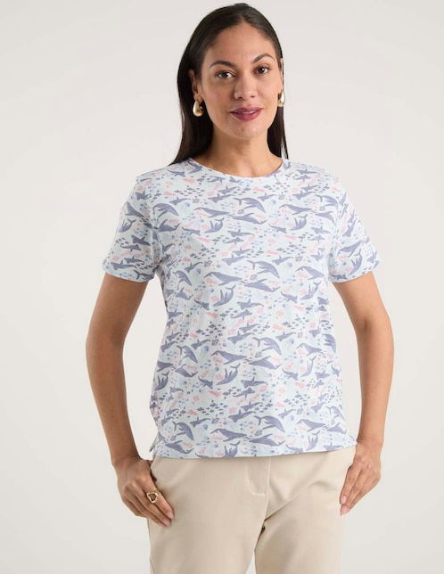 Playera manga corta Weekend cuello redondo para mujer