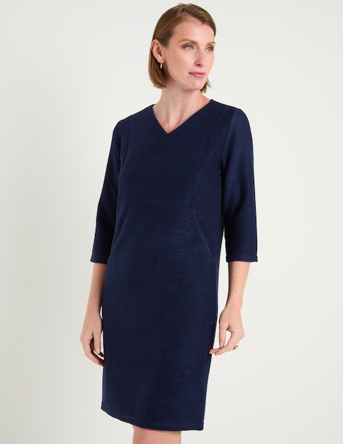 Vestido arriba de la rodilla casual escote V 1