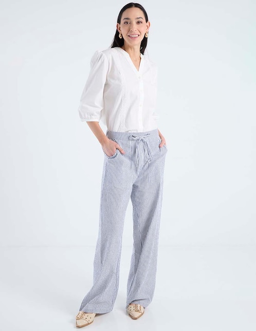 Pantalón relaxed amplio para mujer 1