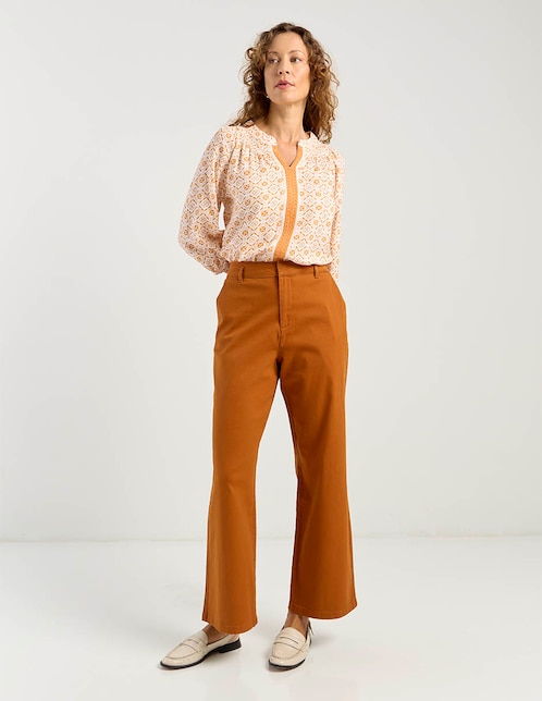 Pantalón relaxed wide leg para mujer 1