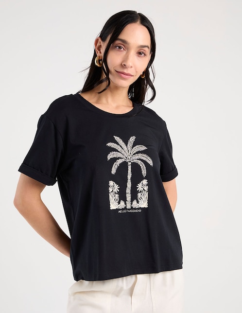 PLAYERA WKM26316-06 WEEKEND, CH, NEGRO