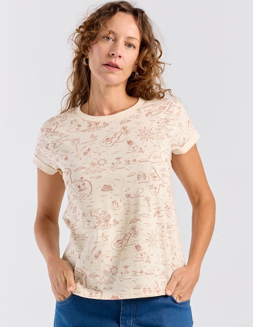 Playera cuello redondo para mujer 1
