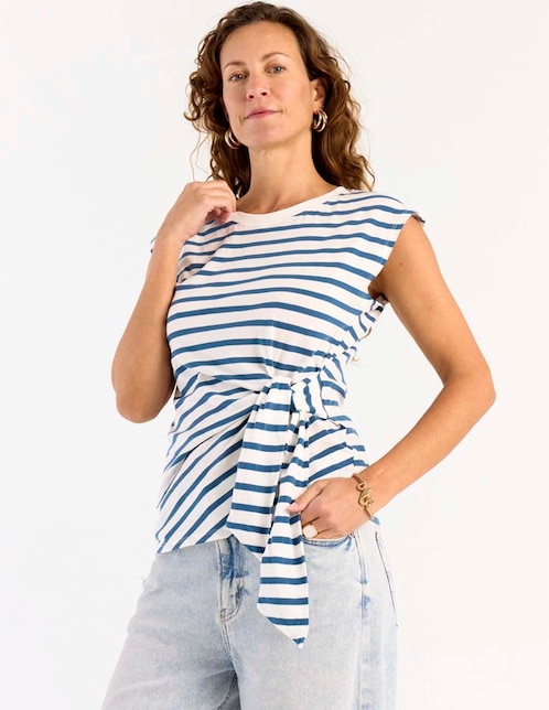 Playera cuello redondo para mujer 1
