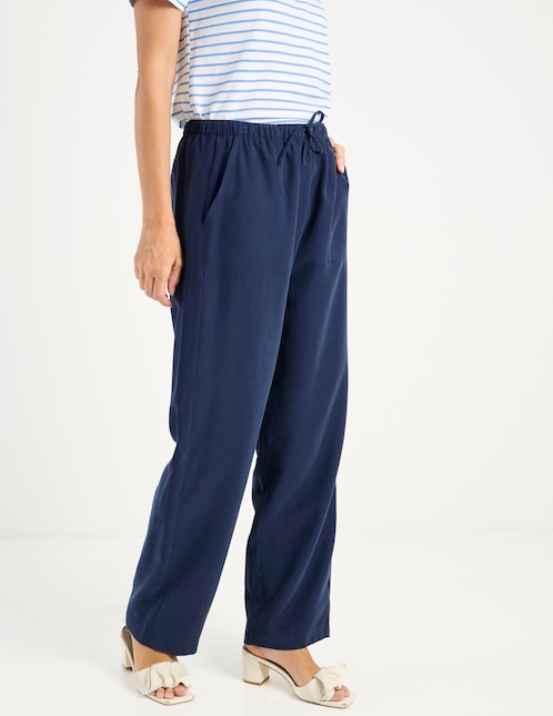 PANTALON WEEKEND, CH, AZUL MARINO LISO