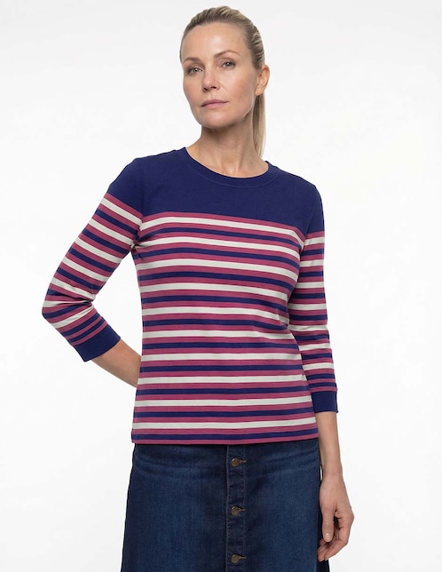 Playera manga larga Weekend cuello redondo para mujer