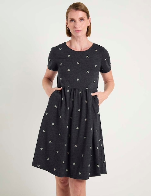 Vestido arriba de la rodilla casual Mickey Mouse para mujer 1