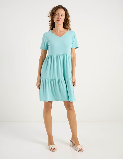 Vestido a la rodilla casual para mujer 1