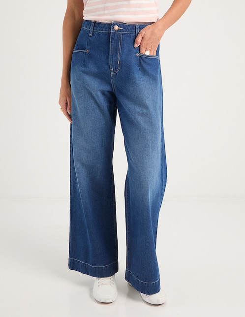 Jeans relaxed straight para mujer 1