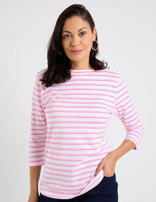 Playera manga 3/4 cuello redondo 1