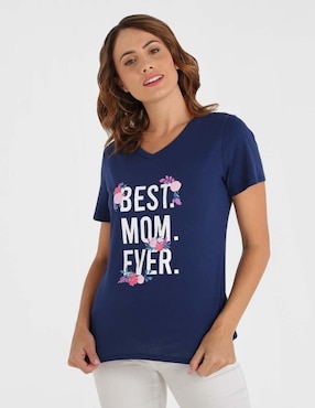 Playera manga corta Weekend cuello redondo para mujer