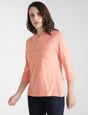Playera manga 3/4 Weekend cuello redondo para mujer