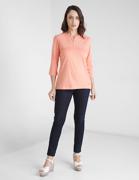 Playera manga 3/4 Weekend cuello redondo para mujer
