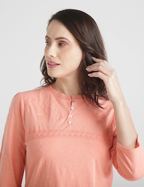 Playera manga 3/4 Weekend cuello redondo para mujer