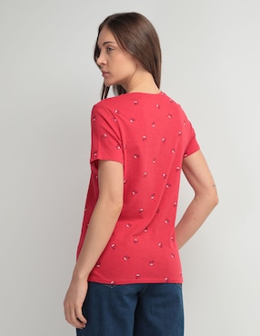 Playera manga corta Weekend cuello v para mujer