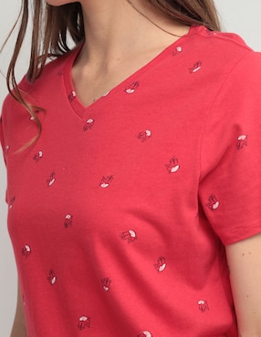 Playera manga corta Weekend cuello v para mujer