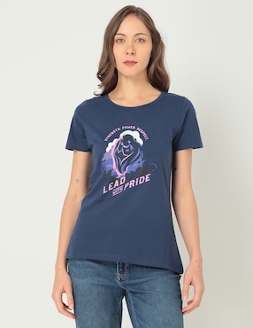 Playera Manga Corta Disney Dtr El Rey León Cuello Redondo Para Mujer