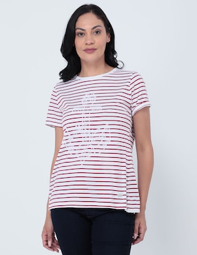 Playera Manga Corta Weekend Cuello Redondo Para Mujer