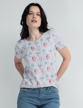 Playera Manga Corta Disney DTR Cuello Redondo Para Mujer