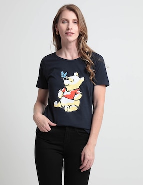 Playera Manga Corta Disney Dtr Cuello Redondo Para Mujer