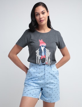 Playera Manga Corta Disney Dtr Cuello Redondo Para Mujer