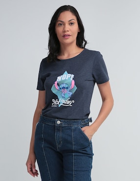 Playera Manga Corta Disney Dtr Cuello Redondo Para Mujer