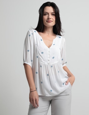 Blusa Weekend Manga Corta Para Mujer