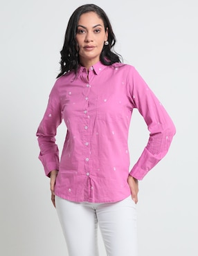 Blusa Camisera Weekend Manga Larga Para Mujer